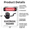 Signmission Electrical Hazard Danger Sign, Plastic, 12in W x 18in L, 2PK OS-2PACK-DS-P-1218-V-1196 - alternate 7